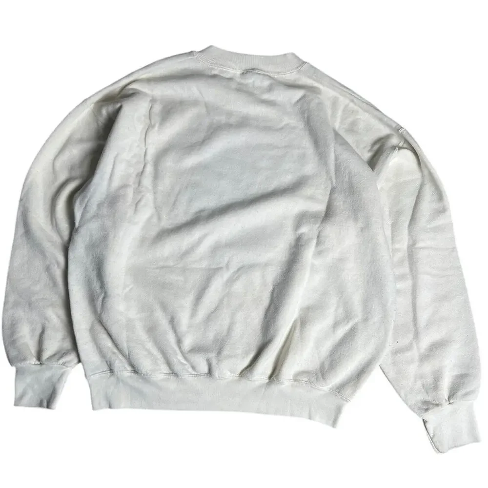 Vintage 90s Cow Fruit Of the Loom Sweatshirt XL White Crew